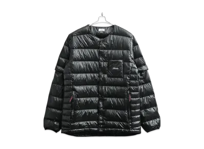 NANGA Inner Down Cardigan With Detachable Sleeves "Black"