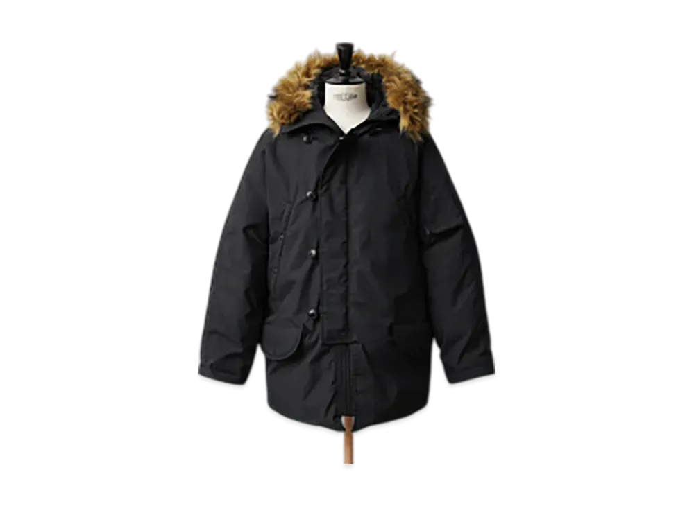 NANGA x WAIPER Exclusive Fire Resistance Down Jacket Type U.S. Air Force N-3B Made In Japan "Charcoal Black"