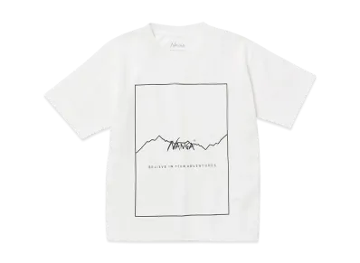 NANGA Dry Mix Kids Frame Logo Tee "White"
