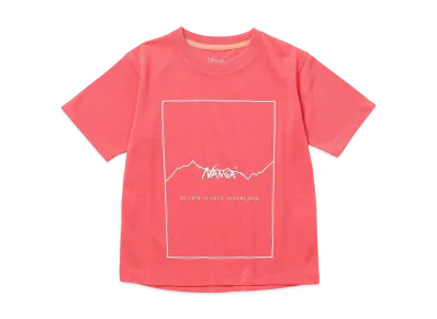 NANGA Dry Mix Kids Frame Logo Tee "Pink"