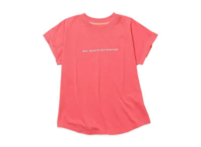 NANGA Women's Dry Mix Tagline S/S Tee "Pink"