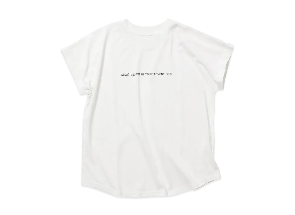 NANGA Women's Dry Mix Tagline S/S Tee "White"