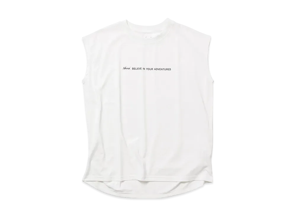 NANGA Women's Dry Mix Tagline F/S Tee "White"