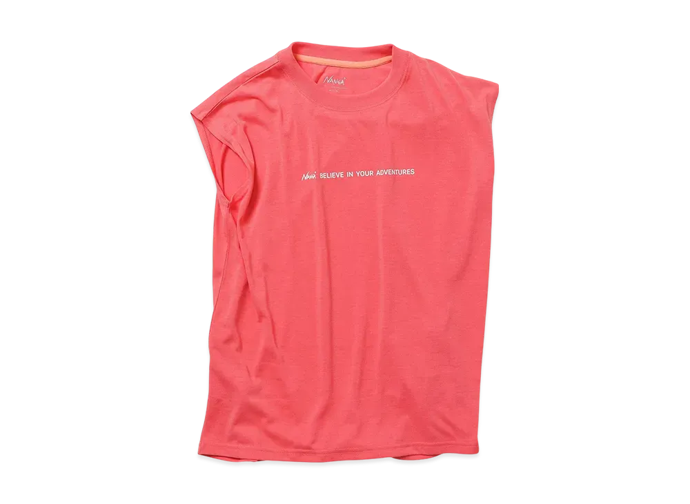 NANGA Women's Dry Mix Tagline F/S Tee "Pink"