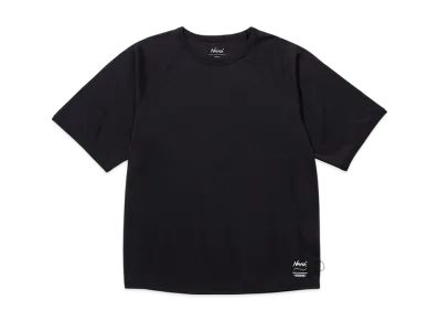 NANGA Dry Mix Raglan Sleeve Tee "Black"