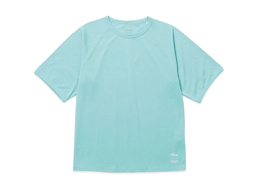 NANGA Dry Mix Raglan Sleeve Tee "Turquoise"
