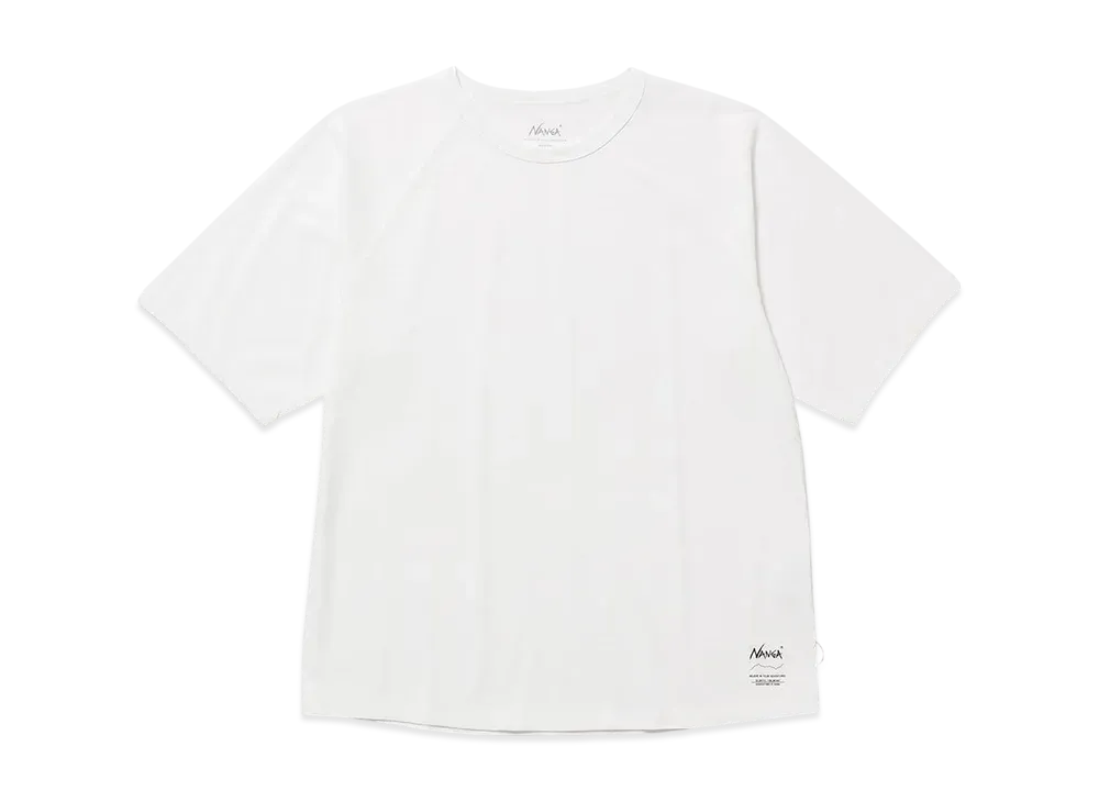 NANGA Dry Mix Raglan Sleeve Tee "White"