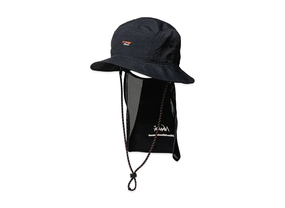NANGA Nylon Tusser Sunshade Hat "Black"