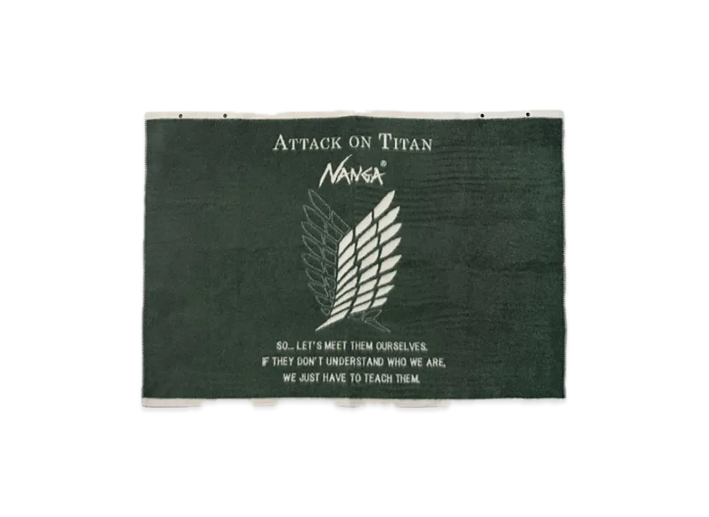 NANGA x Attack on Titan Flame Resistant Blanket "Khaki"