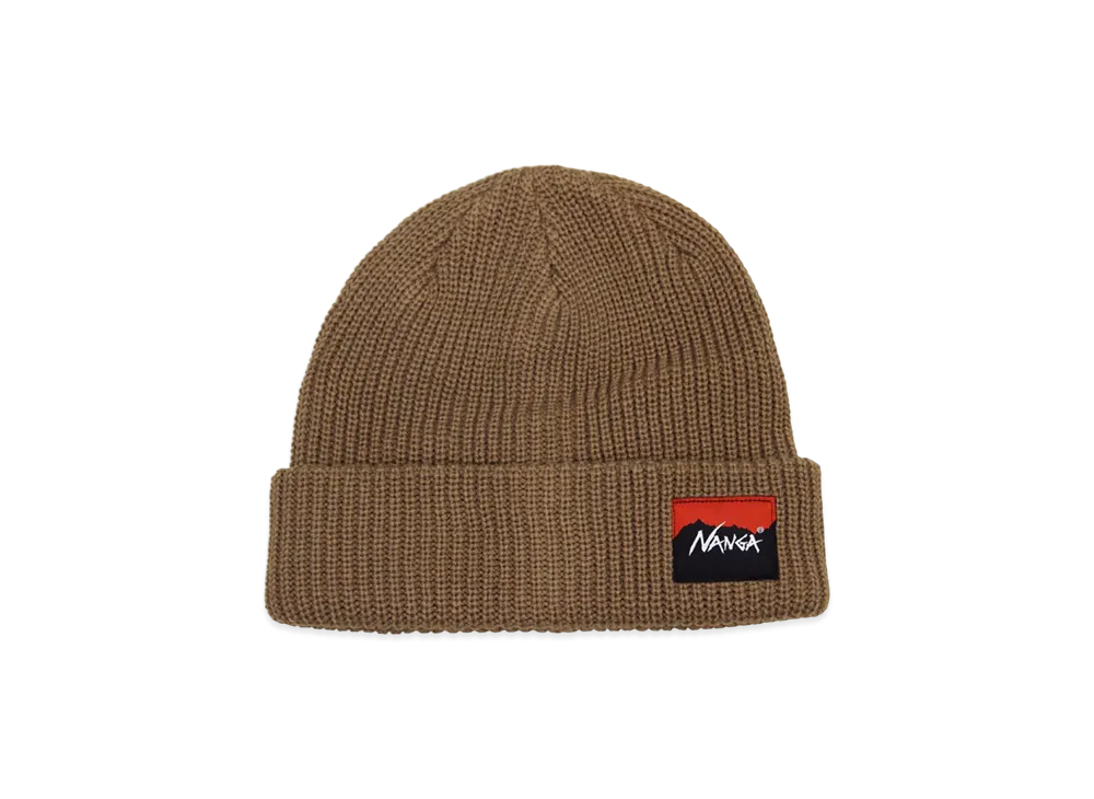 NANGA Box Logo Bulky Beanie Cap "Beige"