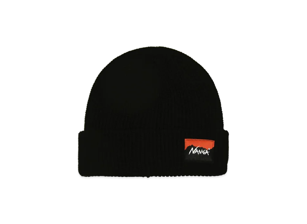 NANGA Box Logo Bulky Beanie Cap "Black"