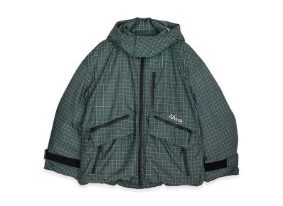 NANGA x Ameri Pocket Check Down Coat "Green"