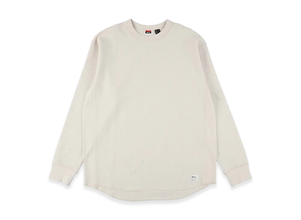 NANGA Airflex Waffle Long Sleeve Tee "White"