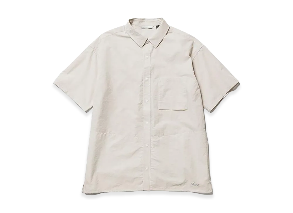NANGA Dot Air Comfy Short Sleeve Shirt "Beige"