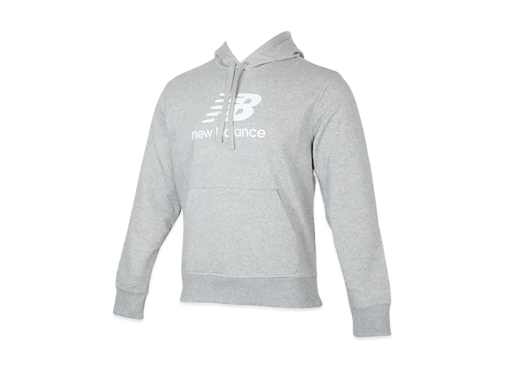 New Balance Essentials Stacked Logo Sweat Pullover Hoodie "Gray"