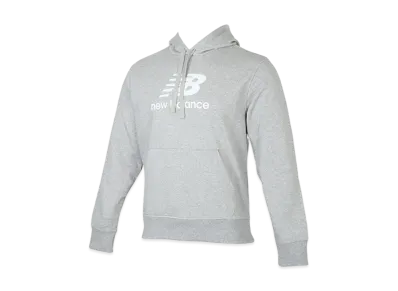 New Balance Essentials Stacked Logo Sweat Pullover Hoodie "Gray"