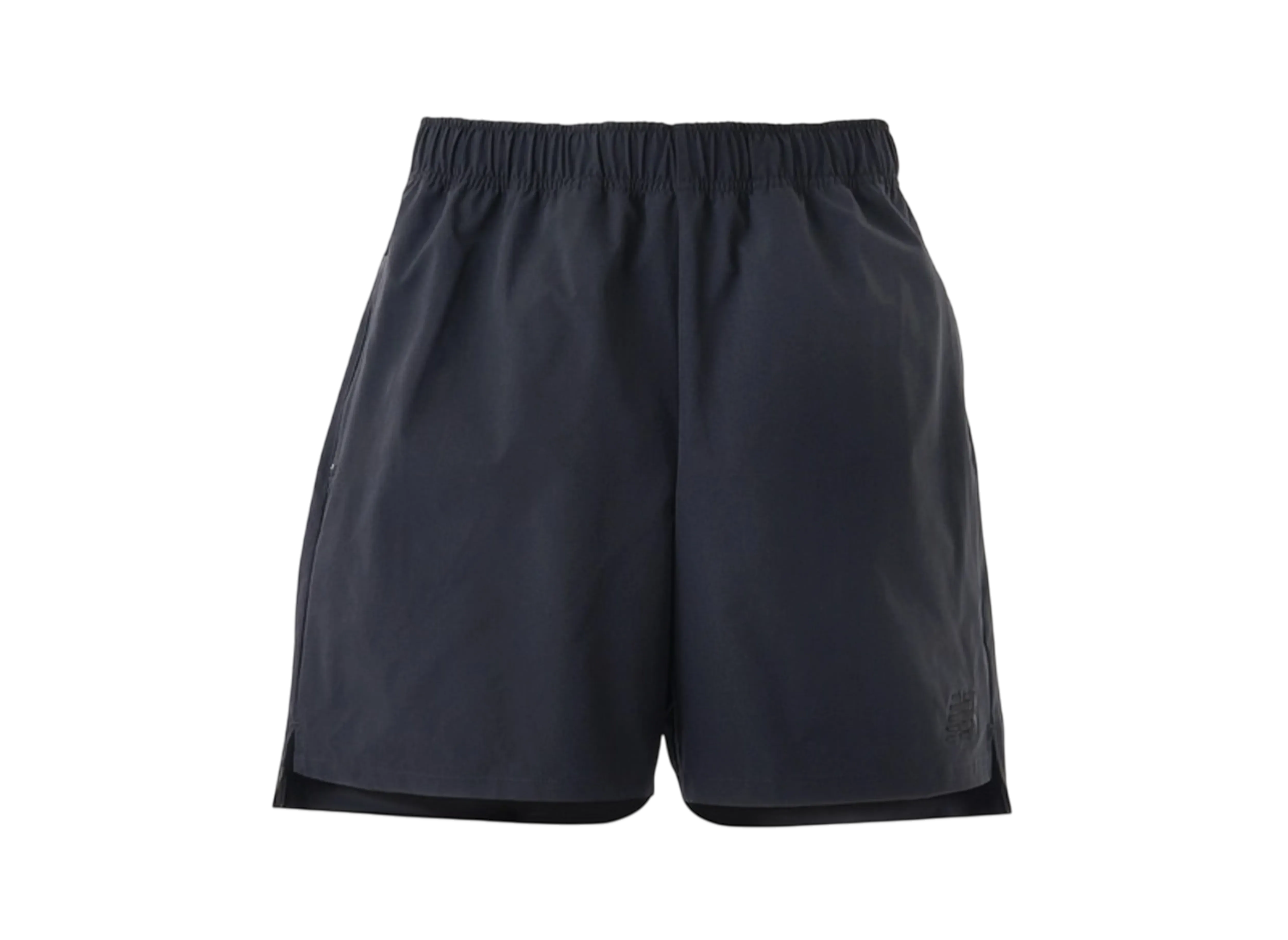 New Balance Black Out Collection Stretch Woven Shorts Only The Right Pocket Has A Zipper "Black"