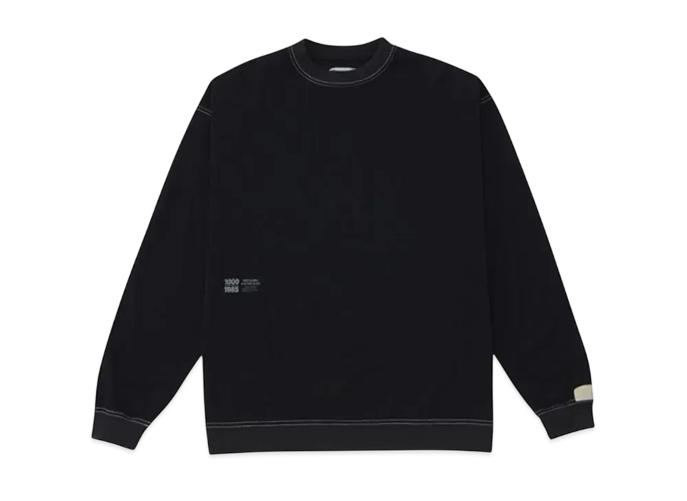 New Balance 1000 New Balance Ribbed Hem Long Sleeve T-Shirt Regular Fit "Black"