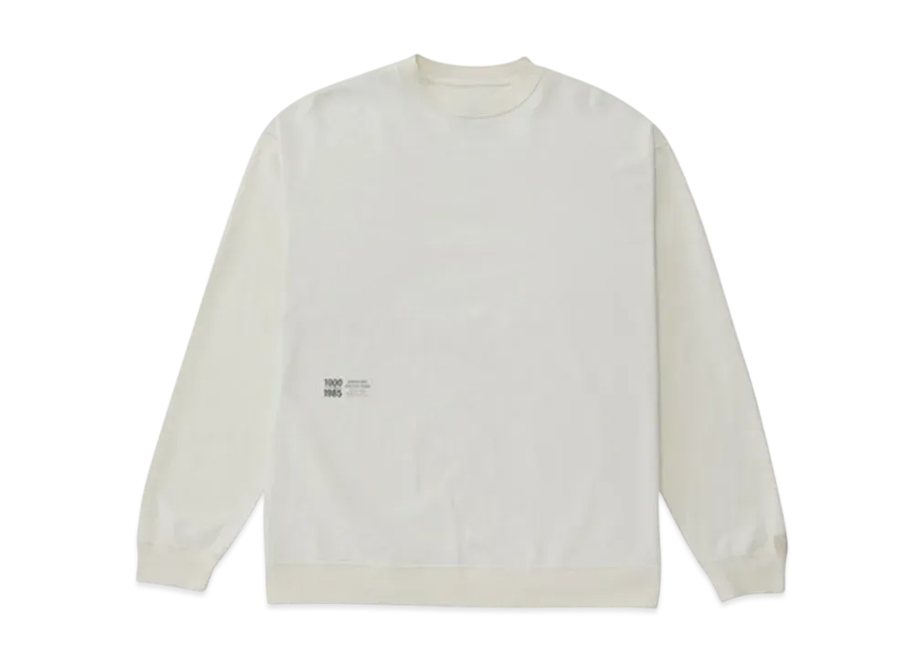 New Balance 1000 New Balance Ribbed Hem Long Sleeve T-Shirt Regular Fit "Sea Salt"
