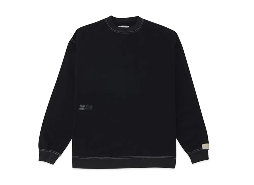 New Balance 1000 New Balance Ribbed Hem Long Sleeve T-Shirt Oversized Fit "Black"