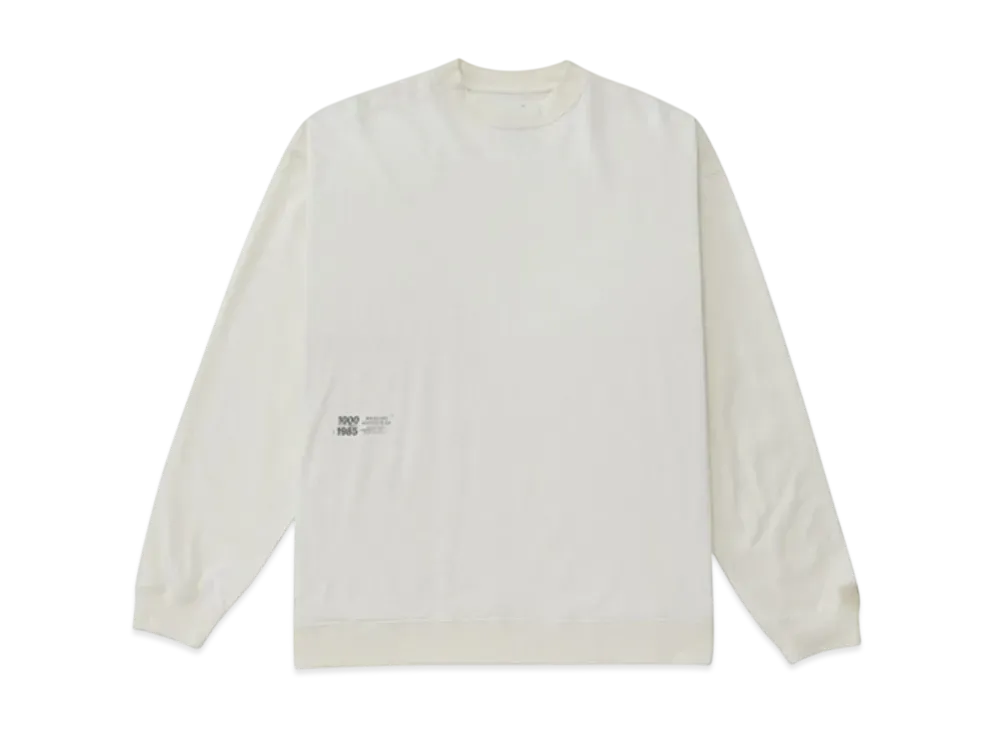 New Balance 1000 New Balance Ribbed Hem Long Sleeve T-Shirt Oversized Fit "Sea Salt"