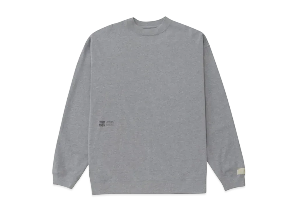 New Balance 1000 New Balance Ribbed Hem Long Sleeve T-Shirt Oversized Fit "Athletic Gray"