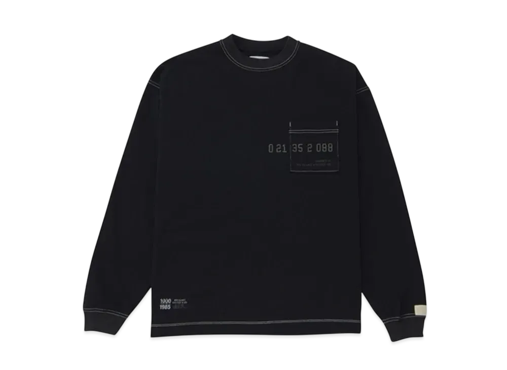 New Balance 1000 Mil Numbering Print Long Sleeve T-Shirt Oversized Fit "Black"
