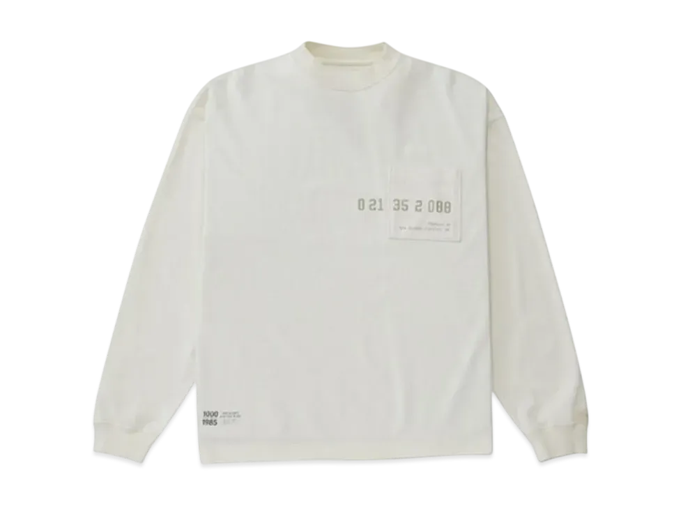 New Balance 1000 Mil Numbering Print Long Sleeve T-Shirt Oversized Fit "Sea Salt"