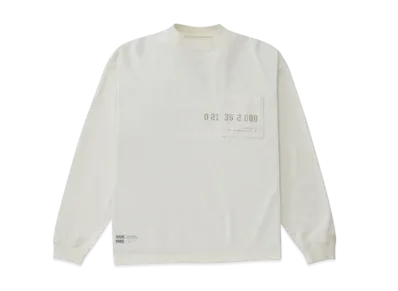 New Balance 1000 Mil Numbering Print Long Sleeve T-Shirt Oversized Fit "Sea Salt"