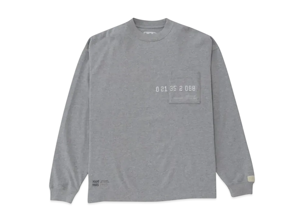 New Balance 1000 Mil Numbering Print Long Sleeve T-Shirt Oversized Fit "Athletic Gray"