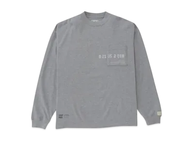New Balance 1000 Mil Numbering Print Long Sleeve T-Shirt Oversized Fit "Athletic Gray"