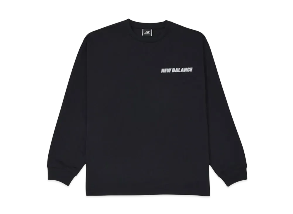 New Balance MET24 Reflection NB Logo Long Sleeve Tee "Black"