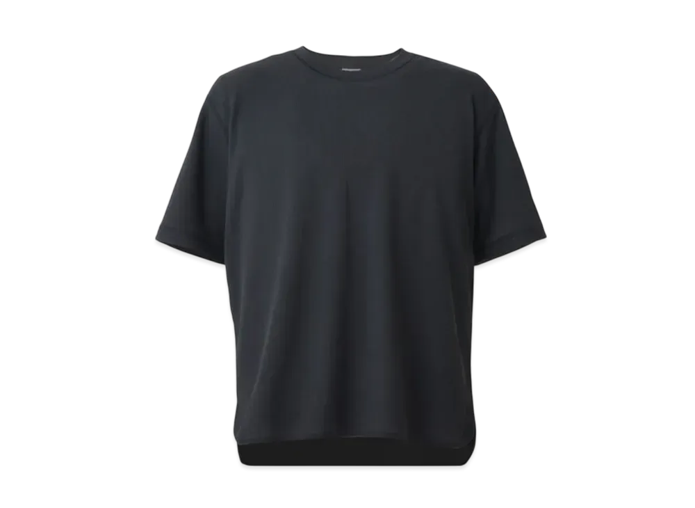 New Balance Black Out Collection Poly Waffle Short Sleeve Shirt "Black"