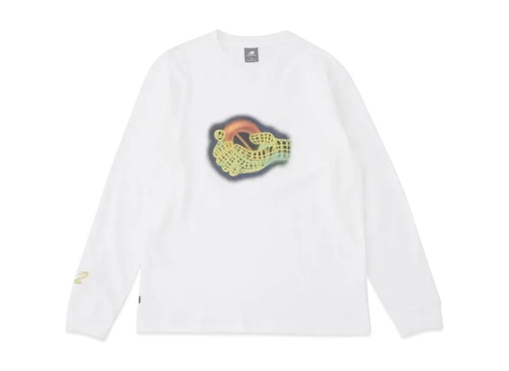 New Balance Kl2 Graphic Long Sleeve T-Shirt "White"