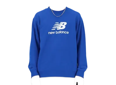 New Balance Sport Essentials Stacked Logo Sweat Crew "Blue Oasis"