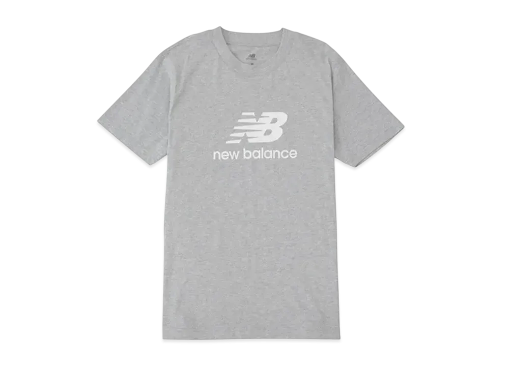 New Balance Stacked Logo Short Sleeve T-Shirt "Athletic Gray"