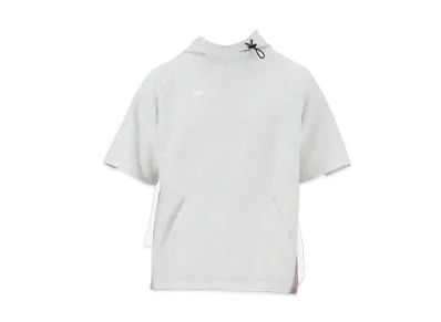 New Balance Bp Fleece Hoodie Short Sleeve Top "Ash Heather"