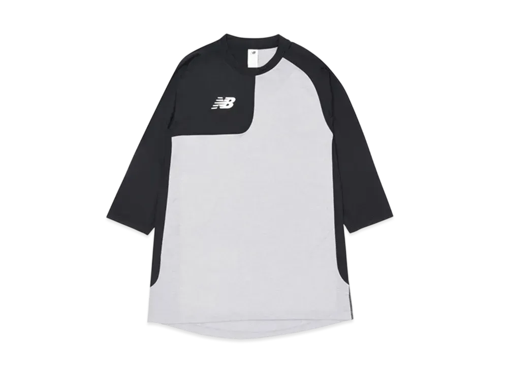 New Balance Baseball Asymmetric Long Sleeve Top (For Right-Handed Pitchers) "Black"