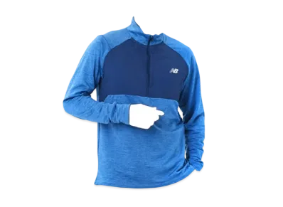 New Balance Heat Grid Quarter Zip Top "Heron Blue"