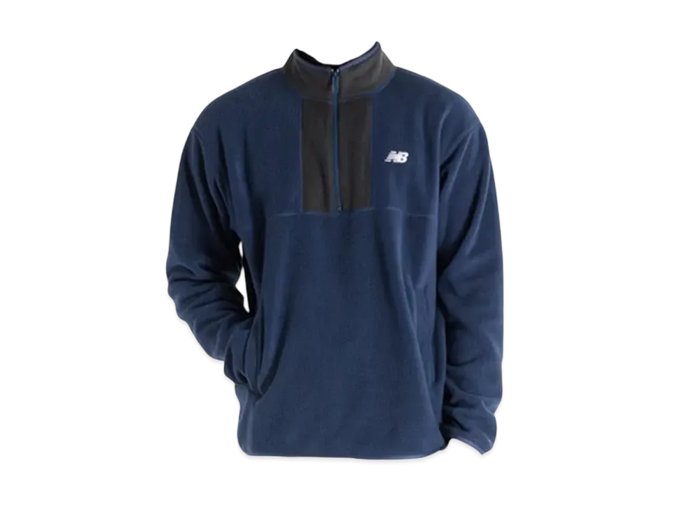 New Balance Fleece Quarter Zip Top "Nb Navy"