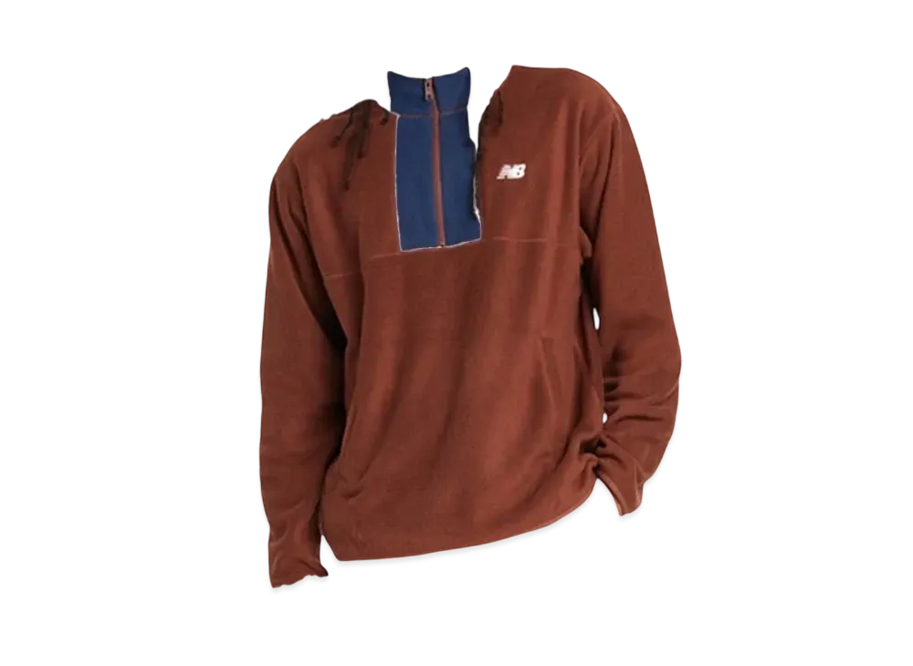 New Balance Fleece Quarter Zip Top "Rich Oak"