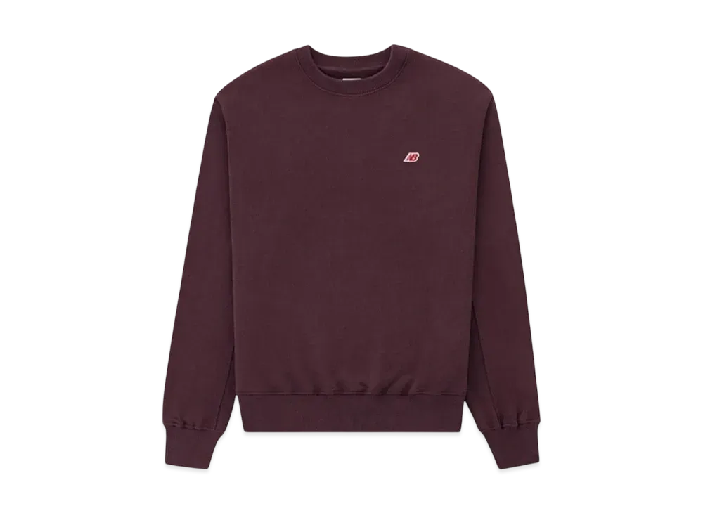 New Balance Made In Usa Core Crewneck Sweatshirt "Plum Brown"