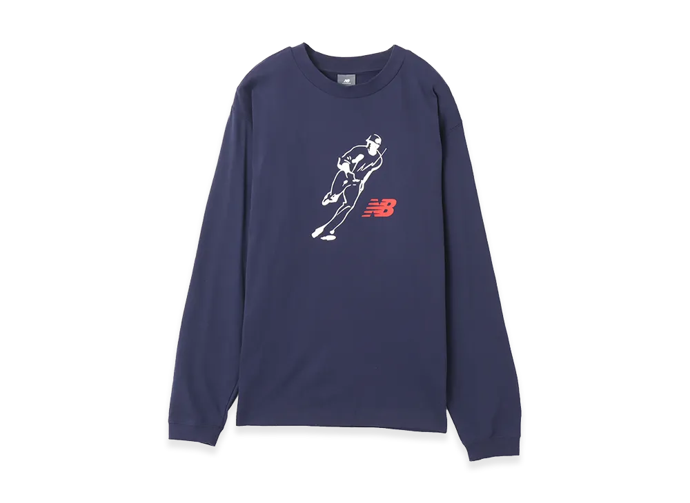 New Balance Shohei Always On Logo LS T-Shirt "Navy"