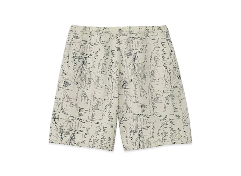 The North Face Aloha Rip Shorts "Half Dome Drawing Fossil Ivory"