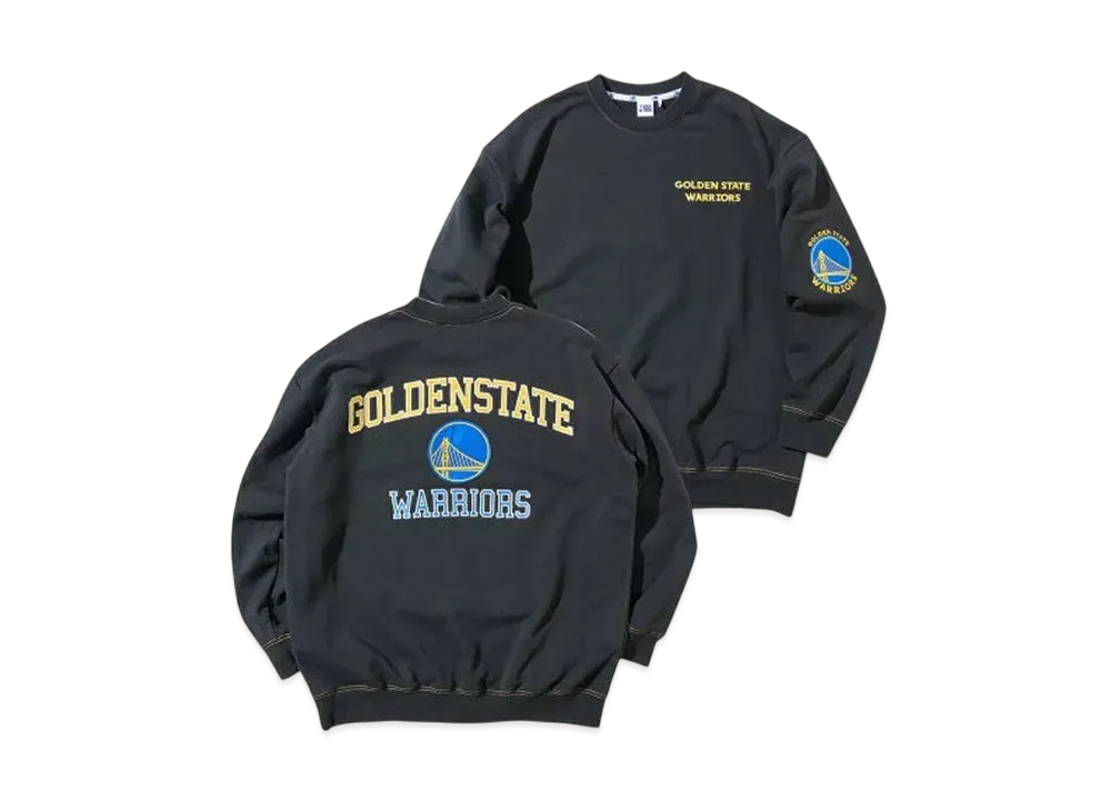 NBA Team Lettering Sweatshirt Overfit Warriors "Black"
