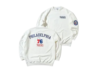 NBA Team Lettering Sweatshirt Overfit 76ers "White"