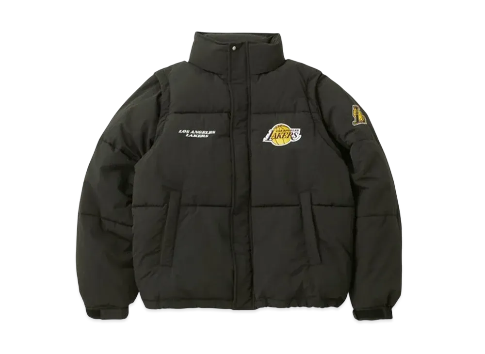 NBA Team Multi Way Oversized Nylon Padding Jacket Lakers "Black"