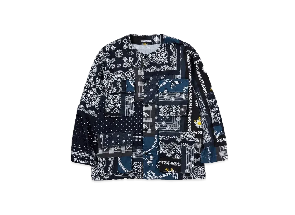 NEIGHBORHOOD BANDANA . NC / C-SHIRT . LS "Black"