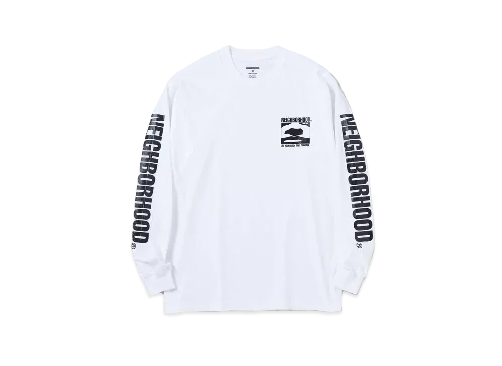 NEIGHBORHOOD GOD / C-TEE . LS "White"