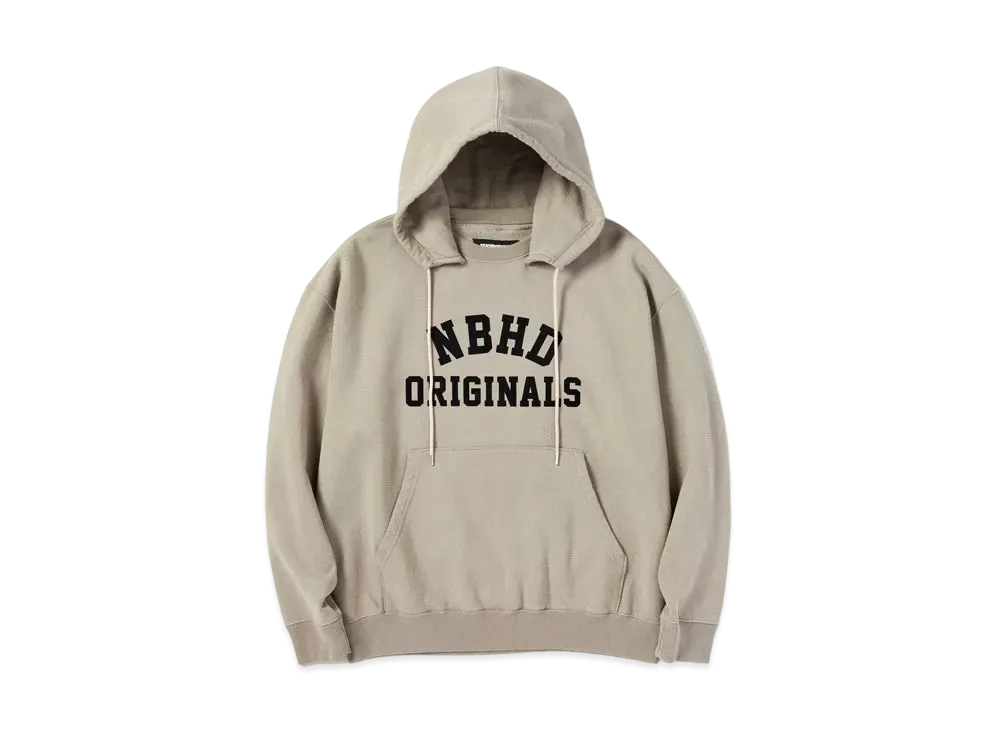 NEIGHBORHOOD SULFUR DYE / C-HOODED . LS "Greige"